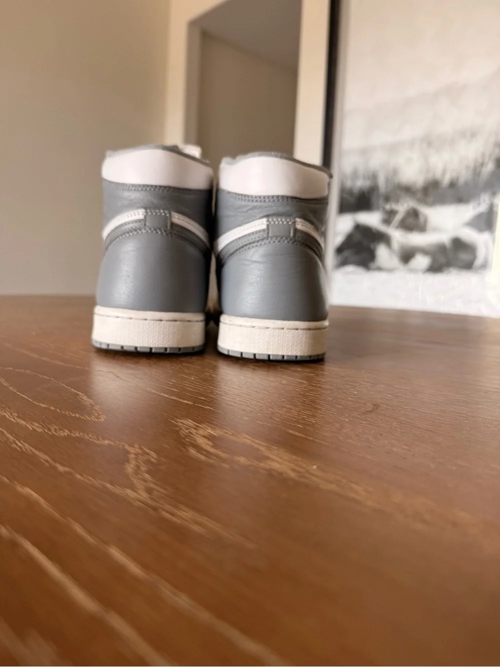 Nike Men’s High-Top Sneakers White & Grey
